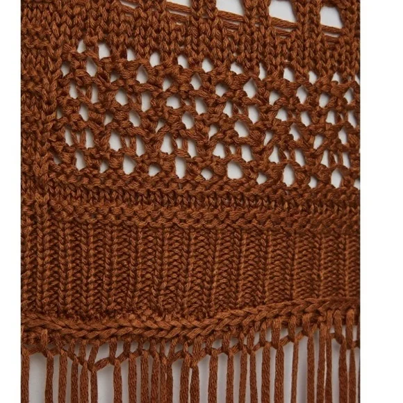 ANTHOLOGY TASSEL LONG CARDIGAN - BROWN SIZE 8/10 (NEW WITH TAGS) A17 - Picture 3 of 4